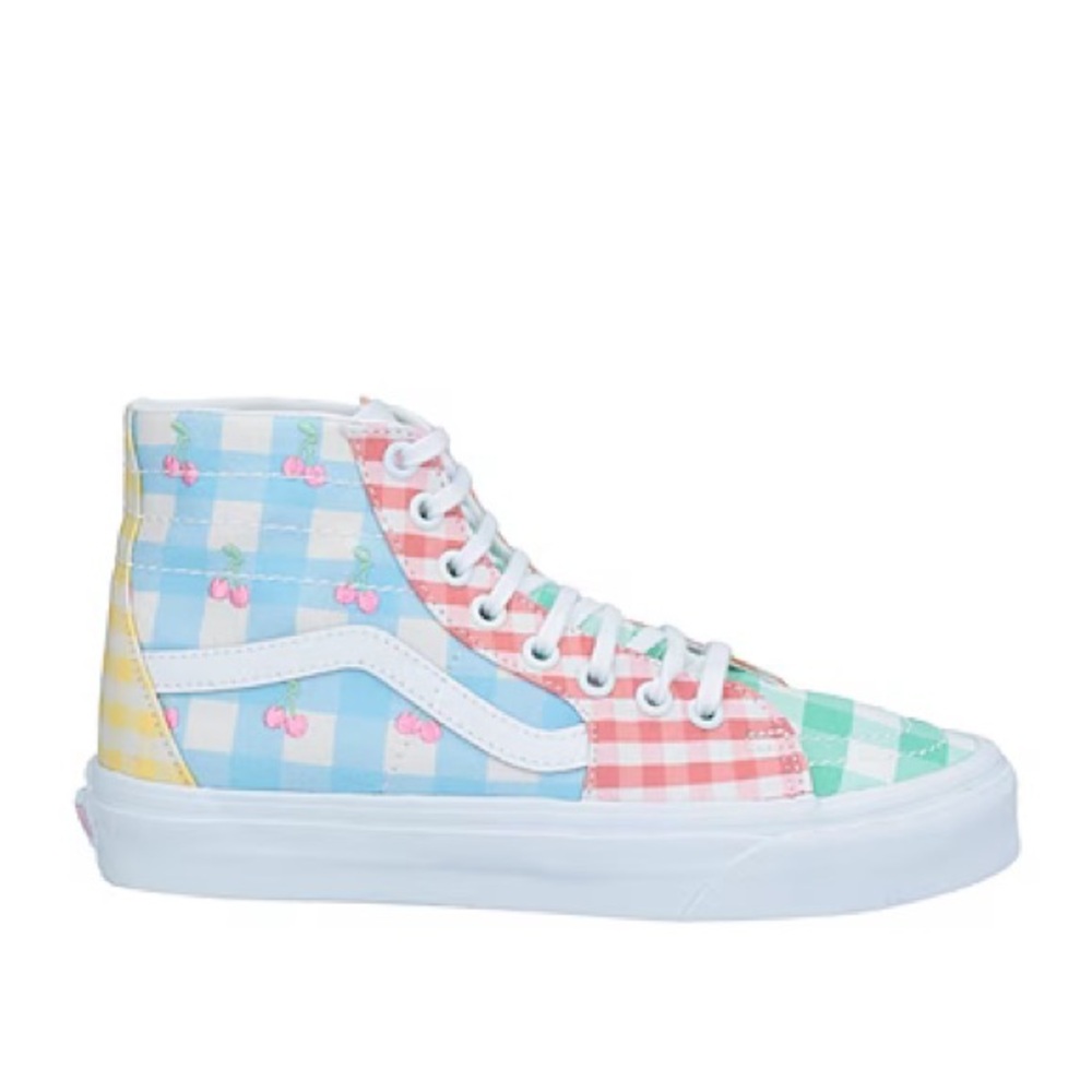 VANS SK8 HI TAPERED GINGHAM BLOCK SNEAKERS